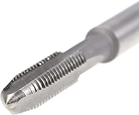 Vista 5 de uxcell Macho métrico para máquina izquierda M6 rosca 1 paso H2 precisión 3 flautas acero de alta velocidad 2 unids