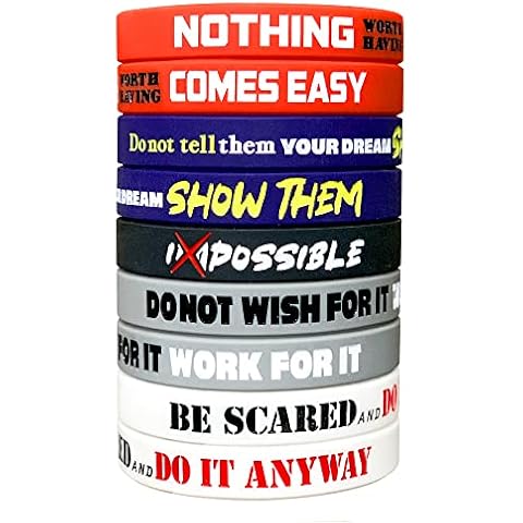 RUANJAI Motivational Wristbands 12 Pack Cover