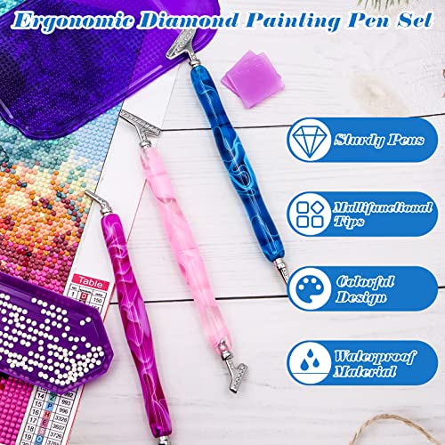 Zynery 27-Piece Diamond Painting Pen Kit, 45° Ergonomic Stainless Steel Metal Tips - Resin Diamond Art Pens - Diamond Painting Accessories Tools Pens For Diamond Painting Lovers Gifts (Silver Tips) #TOP5
