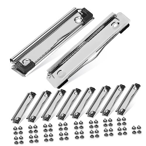 Gadpiparty 1 Juego Carpeta De Datos Portapapeles Aula Para Largo Portadocumentos De Oficina Robusto Clips De Tablero Abrazaderas De Clip De Papel Metal Silver 10 Piezas