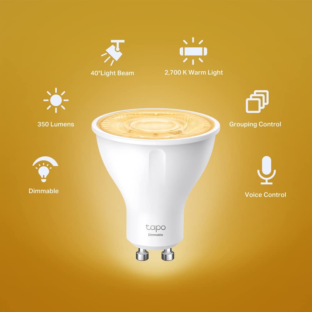 TP-Link Tapo Smart WLAN Light Bulb GU10 Tapo L610 4 Pieces, Energy Saving, 2.9 W Equivalent to 50 W - Image 4