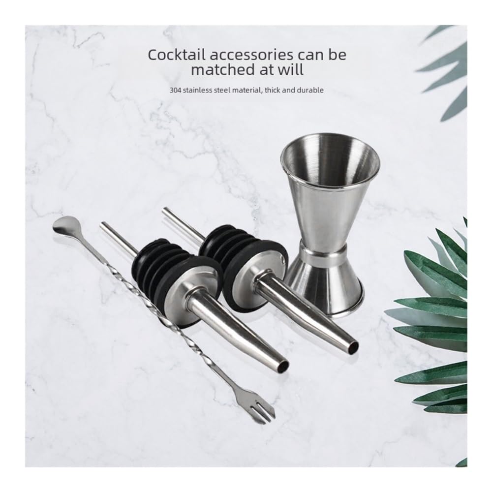 Shaker à cocktails Ensemble de barman à domicile 6 pièces - Kit shaker à cocktails et à café avec passoire
