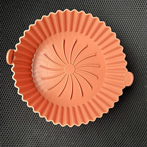 Image of Air Fryer Silicone Liners - Reusable Non-Stick Air Fryer Silicone Pot Liner Air Fryer Basket Accessories (Multi Color, 1 pcs)
