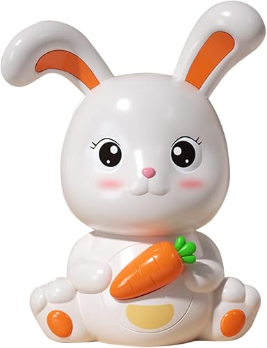 Totority Alcancía de conejo, zanahoria, conejito, monedero, lindo conejo, ahorro de dinero, estatuilla de animal del zodiaco para Año Nuevo,