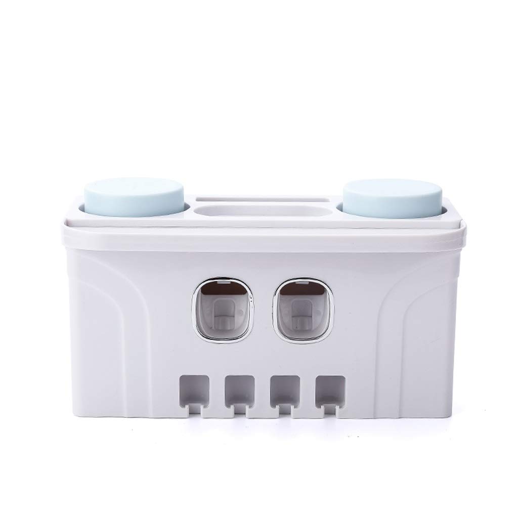 Estante para Cepillos de Dientes Porta spazzolini da Denti Punzonatura Libera Collutorio Porta spazzolini da Denti A Parete Bagno A Parete A Parete Integrato Spremiagrumi Dentifricio(B)