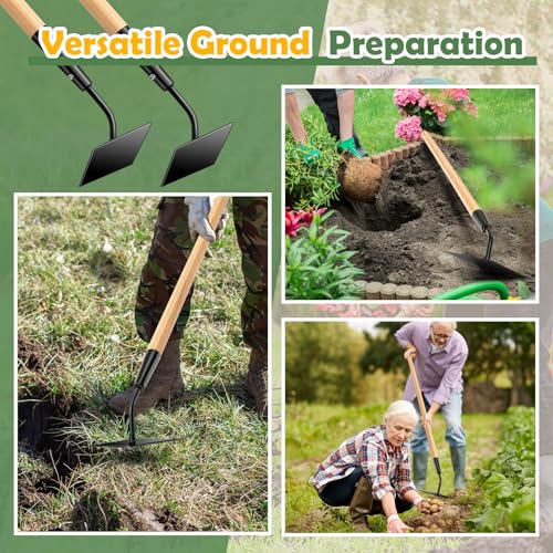 Herramienta jardinera azada diamante 2 piezas 55 pulg miniatura 4