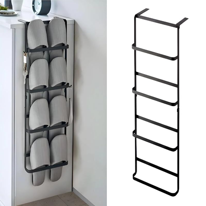 2310.シューホーンスリッパラック Amazon｜スリッパラック 壁掛け式 4段 シューズラック 玄関収納