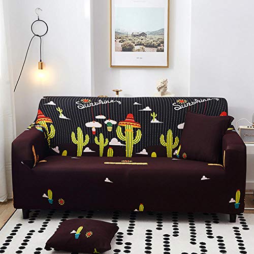 Fundas Elásticas para Sofá Rojo/Verde/Morado/Elástico Trasero para Sofás Protector Antideslizante para Funda De Muebles De 1/2/3/4 Plazas (Sin Funda De Almohada)-S_3 Plazas 190-230Cmfundas Sofa