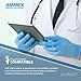 AMMEX Blue Nitrile Disposable Exam Gloves, 3 Mil, Latex & Powder Free, Food-Safe, Textured, Non-Sterile, Large, Box of 100