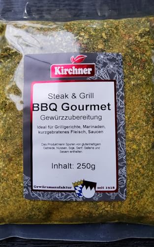 1a Kirchner Gewürze 49654 STEAK & GRILL GOURMET - Gewürzzubereitung --- Klarsichtbeutel 250g