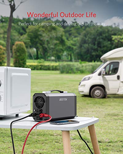 BESTEK 1200W Power Inverter DC 12V to 110V AC Converter with Digital LCD Display 4.2A Dual USB Car Charger