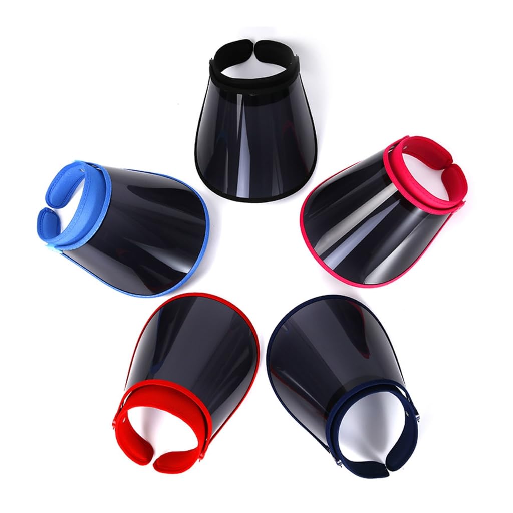 xbiez Unisex Adult Empty Top Hat Simple Outdoor Sports Visor Cap for Woman Teenagers Casual Transparent Cycling Camping Hat, Black, 5 1/8-5 3/8