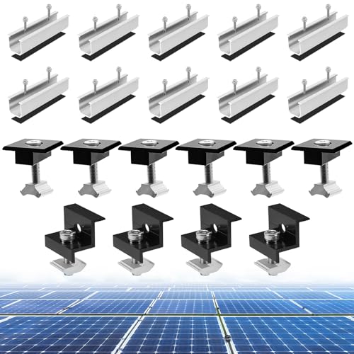 Coomoors Kit Soporte Placas Solares, Soporte Placas Solares De Aleación De Aluminio, Panel Solar De Z De 30 Mm 35 Mm, Soportes De Panel Solar Con Tuercas Para Rv, Barco,Pared,Techo Plano Coomoors Kit Soporte Placas Solares, Soporte Placas Solares De Aleación De Aluminio, Panel Solar De Z De 30 Mm 35 Mm, Soportes De Panel Solar Con Tuercas Para Rv, Barco,Pared,Techo Plano