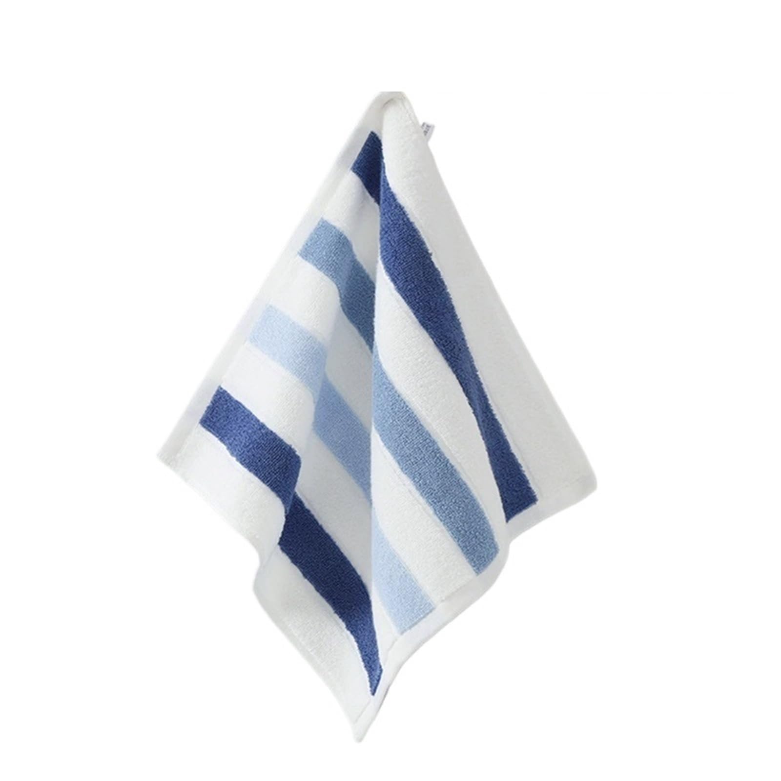 FGUJSUR Hand Towels 34x34CM Striped Pure Cotton Towels Soft Face Towel Bathroom Absorbent Hand Adult Household Wash(Blue)