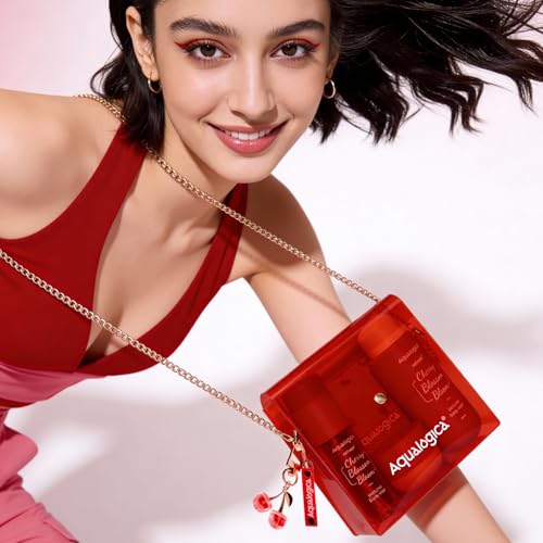 Image of Aqualogica Cherry Blossom Bloom (Hot Girl Essentials) | With Sling Bag & Charms | Perfume Body Wash | Perfume Body Mist | Hydra Gel Moisturizer | Fragrance | Gift Set | Gifting For Valentine's Birthday, Anniversary, Rakhi & Special Occasions | Premium Gift Pack