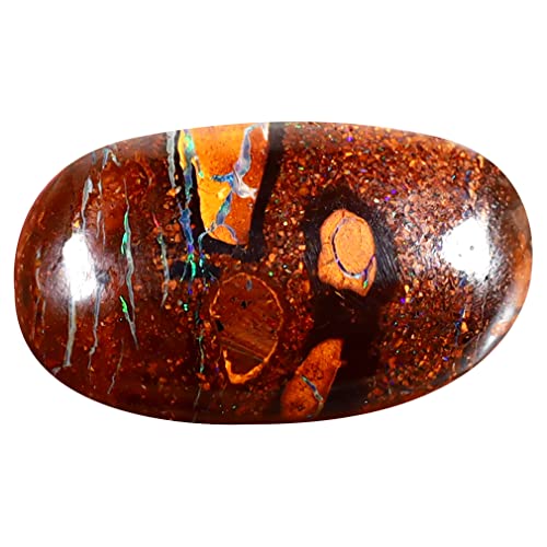 Opale Boulder d'Australie naturelle de 5.45 ct taillée en forme libre multicolore