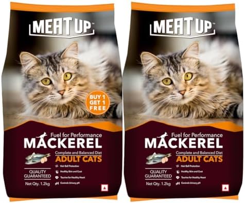 Meat Up Adult Dry Cat Food Mackerel 1.2 Kg Pack