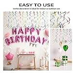 30 Pieces Hanging Swirl Party Decorations Foil Decorations Ceiling Swirl Spiral Hanging Plastic Streamer for Ceiling Birthday Graduation Wedding Celebration Baby Shower Party Supply （Colourful） - Image 5