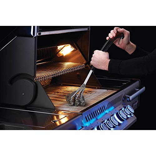 Napoleon Barbecue Grill Accessory 62059 - Bristle-Free Triple-Row Grill Brush With Rolled Stainless Steel - Bbq Grill Maintenance Accessory, Rolled Stainless Steel Coils #TOP3