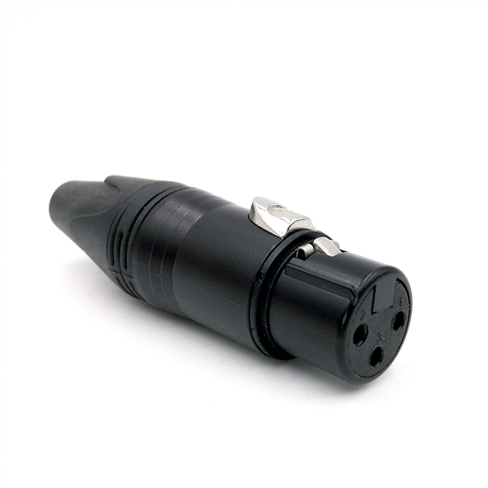 Złącze XLR 3-pinowa wtyczka audio wtyczka mikrofonu złącze głośnika męskie żeńskie kolorowe złącze mikrofonowe 1 szt. (czarny żeński)