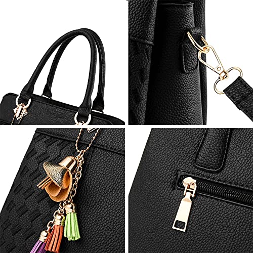 Bolso Satchel con Asa Superior para Mujer de Cuero PU Suave miniatura 4