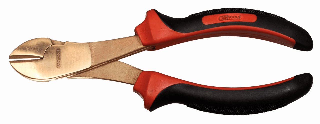 KS Tools 967.0616 - Pinza da taglio laterale, 185 mm AL-BR, antideflagrante
