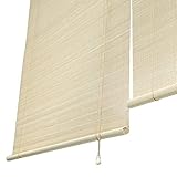Seitenzug- & Springrollos Jalousien Moderne Einfachheit Holzjalousien, Natürlich Bambus Rollläden für Blackout/Sonnenschutz / / UV-Schutz, Anpassbar (Color : W×H, Size : 120×280cm)