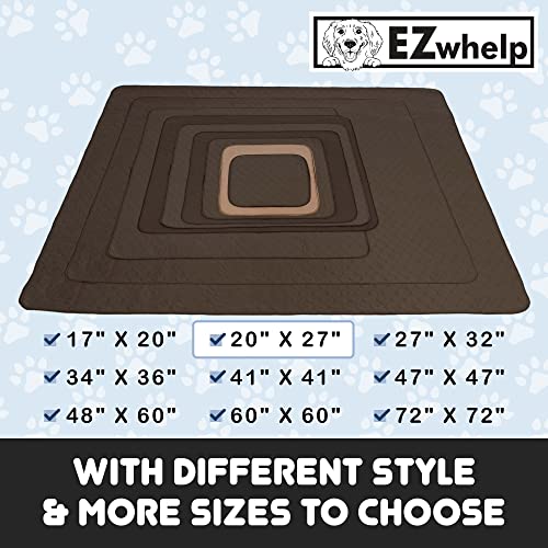 Image of EZwhelp Reusable Dog Pee Pads - Waterproof Training Pads for Dogs - Washable & Sanitary - Rounded Corners - Laminated, Lightweight, Durable - Pet Essentials for Puppy Training and Whelping - 20 inch x 27 inch
