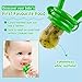 Baby Fruit Feeder/Food Feeder Pacifier for Babies (2 Pack) - HAOBAOBEI Mesh Teethers for Babies, Infant Teething Toy in Appetite Stimulating Colors, Bonus Includes 3 Sizes Silicone Pouches