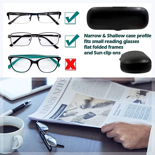 Myeyeglasscase Small Hard Eye Glass Case | Slim Glasses Case Hard Shell With Microfiber Pouch And Cloth | Reading Hard Glasses Case | Small & Protective (S5 Brown) #TOP3