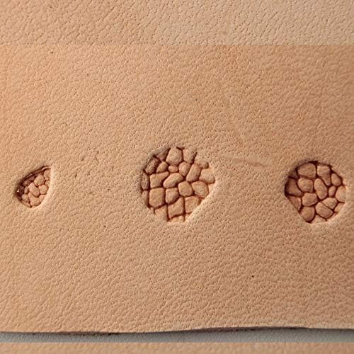 DandS ltd Leather Stamp Tool, Pebble, Professional Steel Craft Tool for Leatherworking, Embossing, Carving & Stamping Leather Projects, Belts, Wallets & DIY Projects Compatible with Mallet #368
