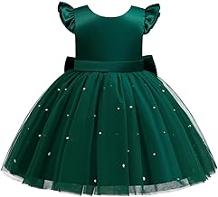 Lito Angels Elegant Christmas Party Wedding Bridesmaid Dress with Pearl for Little Girls and Girls