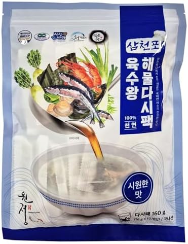Dried Mix seafood, Anchovy Kelp Dashi Pack, Made In Korea (16gX 10Tea Bags)