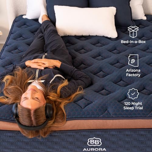 Image of Brooklyn Bedding Aurora Luxe 13 Inch Full Hybrid Mattress | Soft Feel | CERTIPUR-US Certified Foam