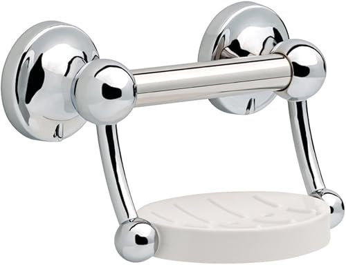 Miniatura 1 de Delta Faucet DF701PC - Jabonera para accesorios de baño con barra de asistencia, cromo pulido