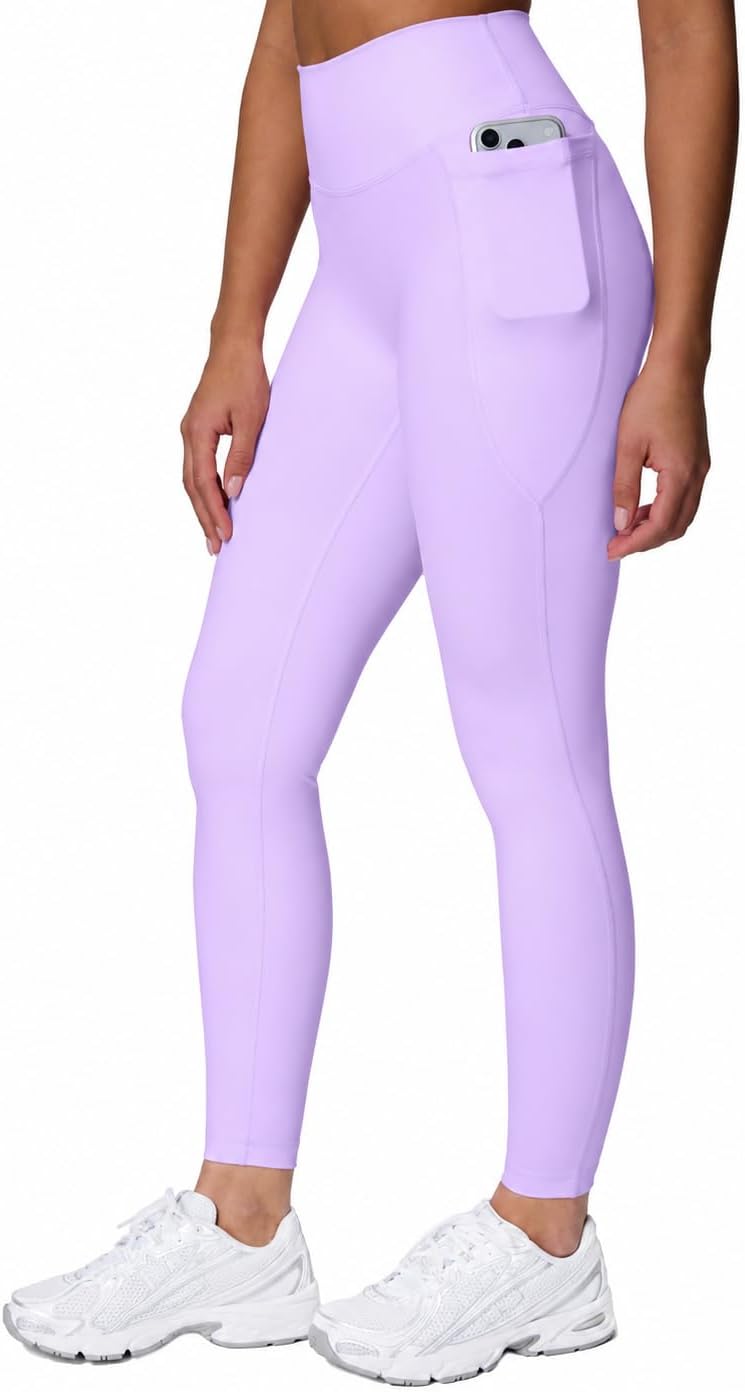 PAVOI ACTIVE Buttery Soft Workout Leggings with Pockets for Women - High Waisted No Front Seam Gym Yoga Pants - FlexFlow