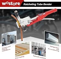 Wostore Rohrbieger Rohrbiegemaschine von Kupferrohre und Bremsleitungen manuell mit Rohrschneider Entgrater für Klimaanlage Biegezange Bremsleitung Biegewerkzeug 1/4"- 7/8" bis 90 Winkel – Ansicht 8