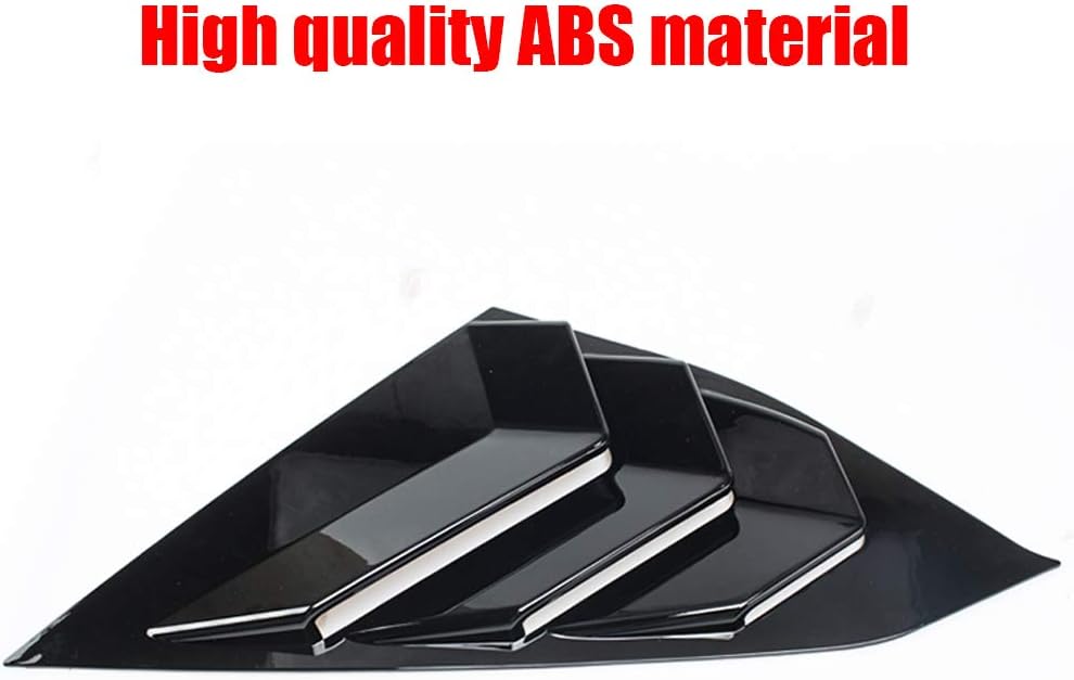 BOYUER Racing Style Rear Side Window Louvers, Sport Style Scoop Louvers Cover Blinds for Honda Accord 2022 2021 2020 2019 2018 Cool Exterior Decoration-Bright black