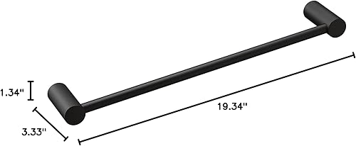 Miniatura 10 de Moen Align YB0418BL - Toallero individual moderno de 18 pulgadas, color negro mate