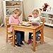 Melissa & Doug Solid Wood Kids Table and Chairs (2), Premium Quality Wooden Toddler Table and Chair Set for Kids Playroom Furniture & Montessori Classroom Furniture for Boys & Girls Ages 3+