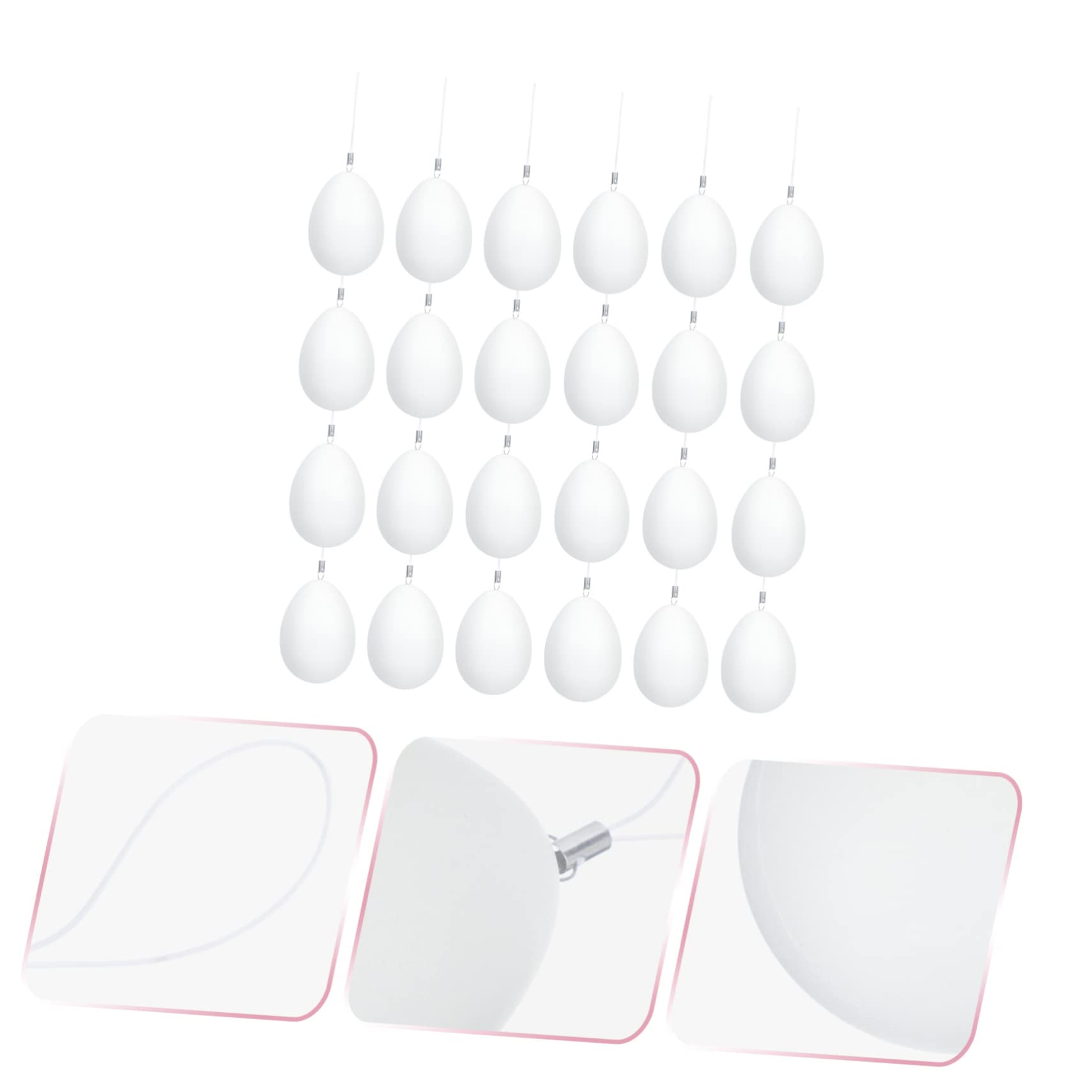Cabilock 3 Set Di Pasqua Appeso Gel Ermetico Coperchio Cestino Precompilato Giocattoli Morbidi Oggetti Di Scena Pasquali Delizioso Di Pasqua Plastica Bianca Pezzi * 3