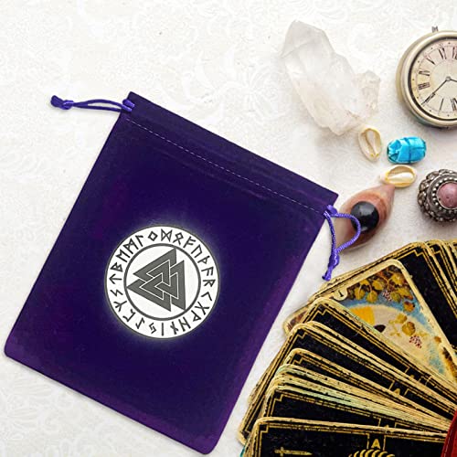 Saco de dados de veludo roxo - Saco de armazenamento de veludo de cartão de tarô - Saco de cartão de
