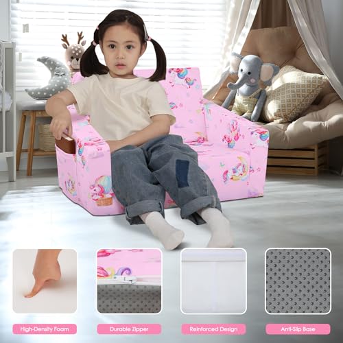 Canapé-lit pour bébés stable et convertible en mousse légère