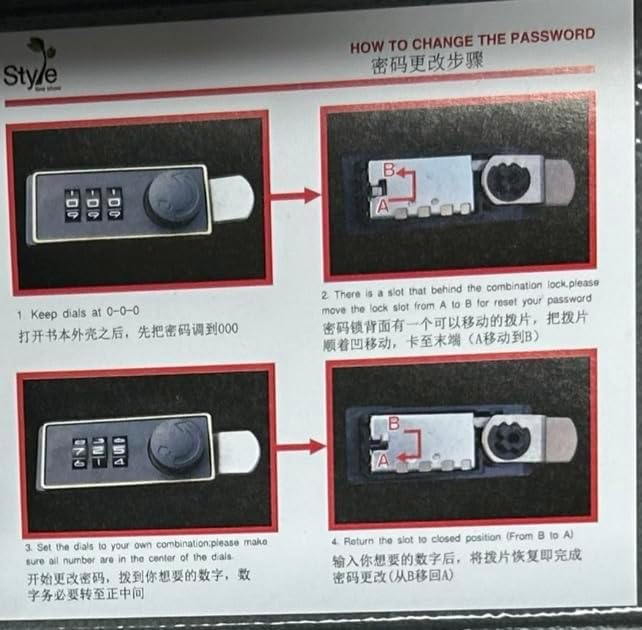 Miniatura 5 de Caja fuerte de papel real con cerradura combinada, caja de colección Secret Box - Art of Design. Seguro para dinero, caja fuerte disfrazada, páginas