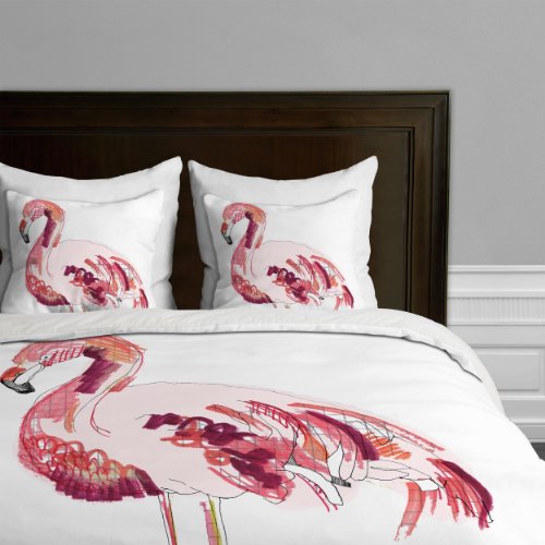 Funda de edredón Queen Casey Rogers Flamingo 1 de microfibra suave 2