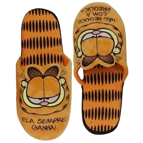 Pantufa Garfield Chinelo De Quarto Adulto Laranja Unissex Oficial Nickelodeon (Laranja, br_footwear_