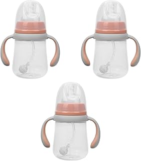 3 Peças De Copos Com Canudinho Para Bebês Copos Com Canudinho Para Bebês Garrafas De Leite Para Bebês Recém-Nascidos Garrafa Para Beber Leite Copo Com Canudinho Para Crianças