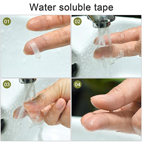 hotop 3 rolls 14 inch quilting sewing tape wash away double sided fabric basting tape for zipper clothes crafts each 22 yard