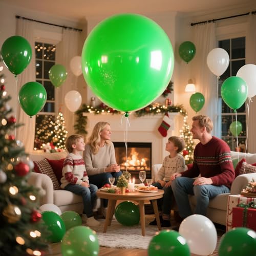 Image of Lime Green Balloons 9pcs 36 Inch Extra Large Big Jumbo Giant Neon Yellowish Light Green Latex Balloons for Graduation Halloween Summer Baby Showers Birthday Party Decorations
