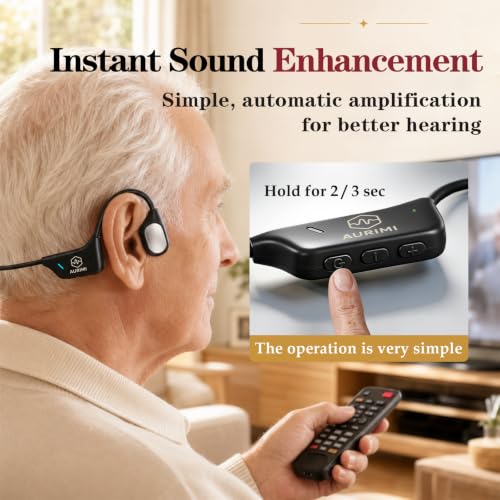 Image of Aurimi Bone Conduction Personal Sound Amplifier for Seniors